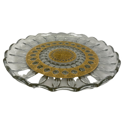 Culver Glass Serving Tray or Culver 22-Karat Gold Leaf Serving Platter