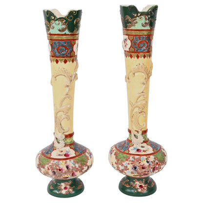 Pair of Japanese Imperial Meiji Period Porcelain Vases