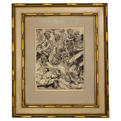 Lola Eve Stern Contemporary Black and White Lithograph Titled "Poverty"