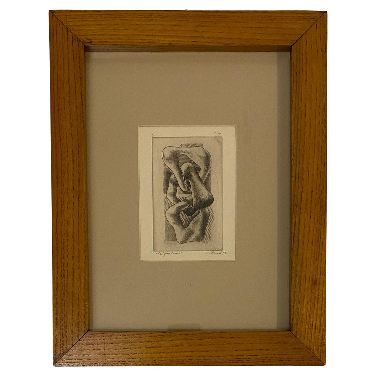 Warren Soned Aquatint Titled "Calcification"