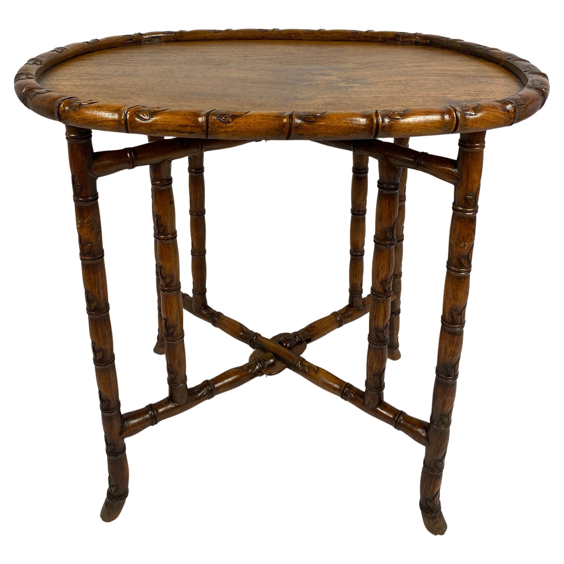 19th Century Chinese Tea Table or Antique Folding End Table