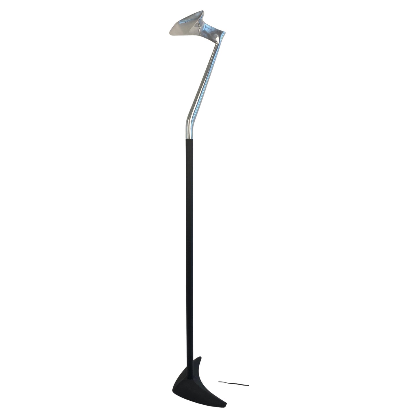 Modern French Polished Chrome Floor Lamp by LG, Paris France