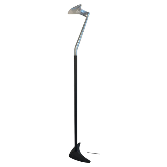 Modern French Polished Chrome Floor Lamp by LG, Paris France