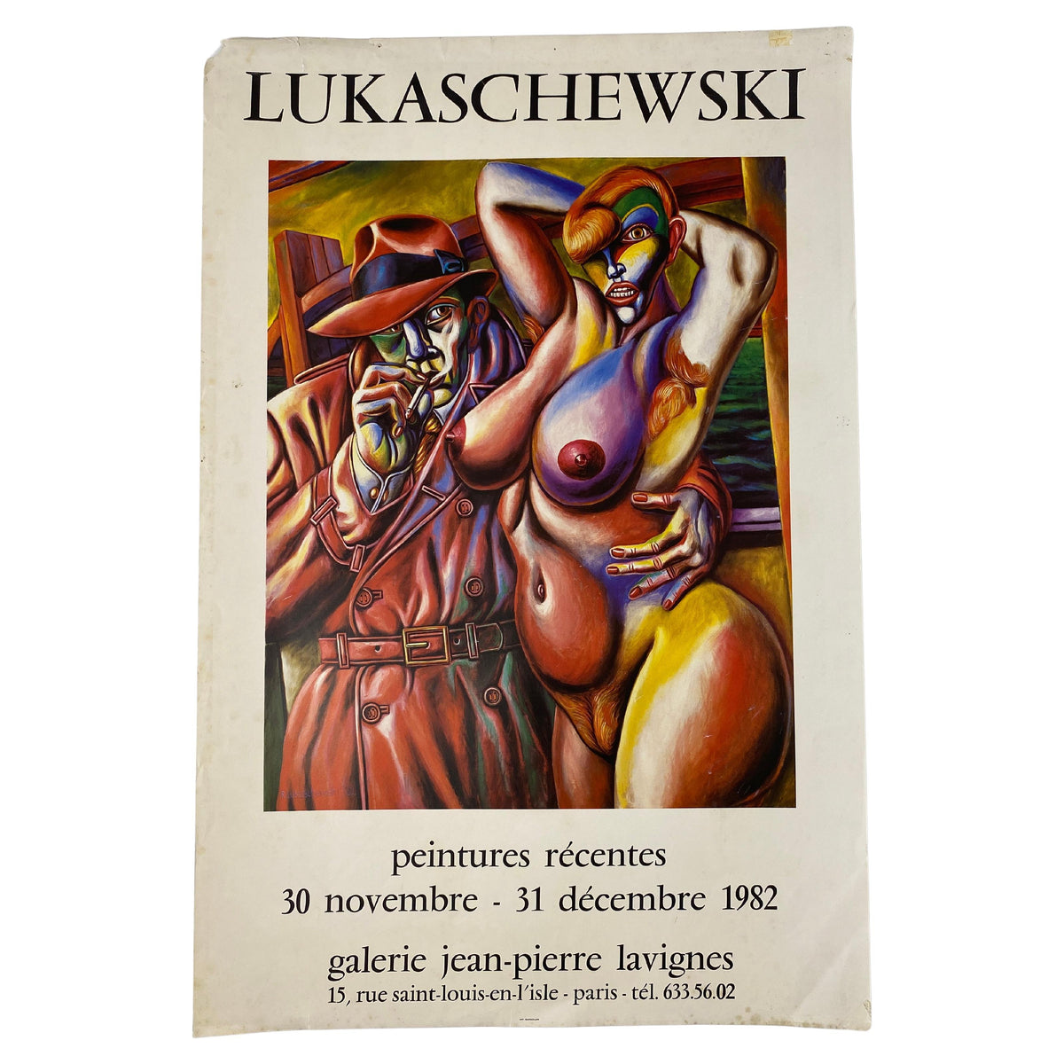 Original Art Exhibition Poster from Galerie Jean Pierre Lavignes, Paris France