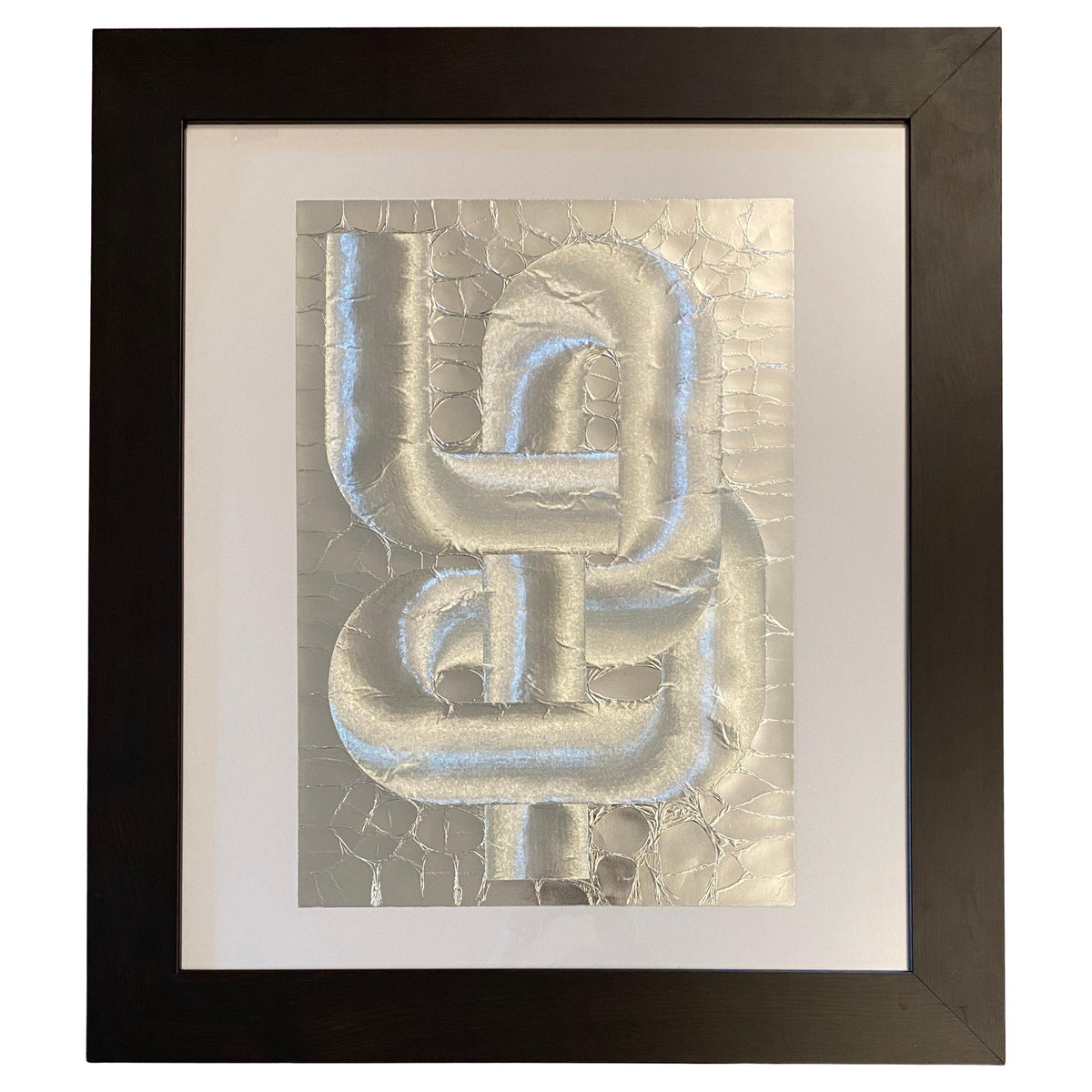 20th Century Optical Art on Foil Paper by Patrick Dupré manner of Julio Le Parc