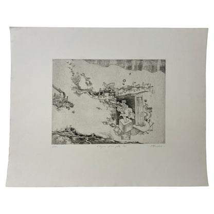 Original French Surrealist Engraving Print