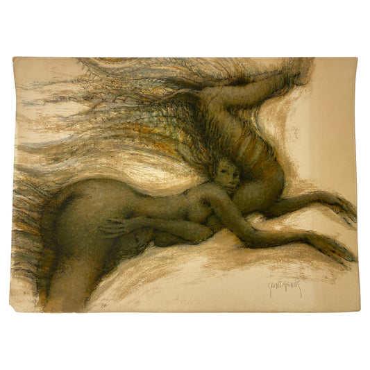 French Color Lithograph on Arches paper by FRANCIS de LASSUS SAINT-GENIET