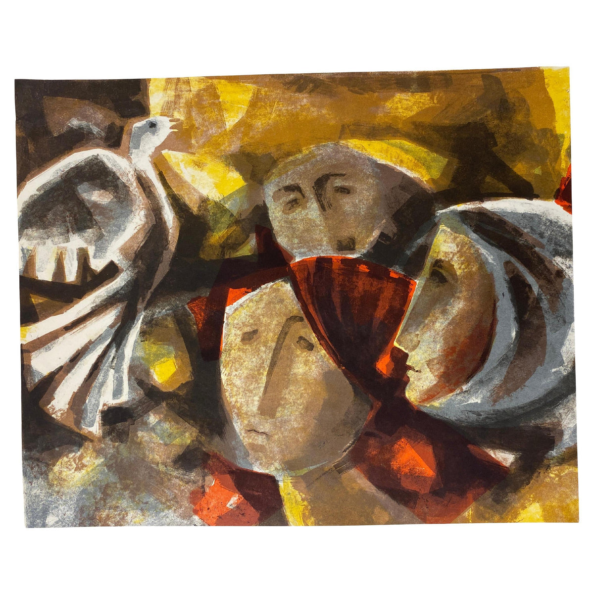 Original French Cubist Art Exhibition Poster from Galerie Drouant Paris France — detail 4