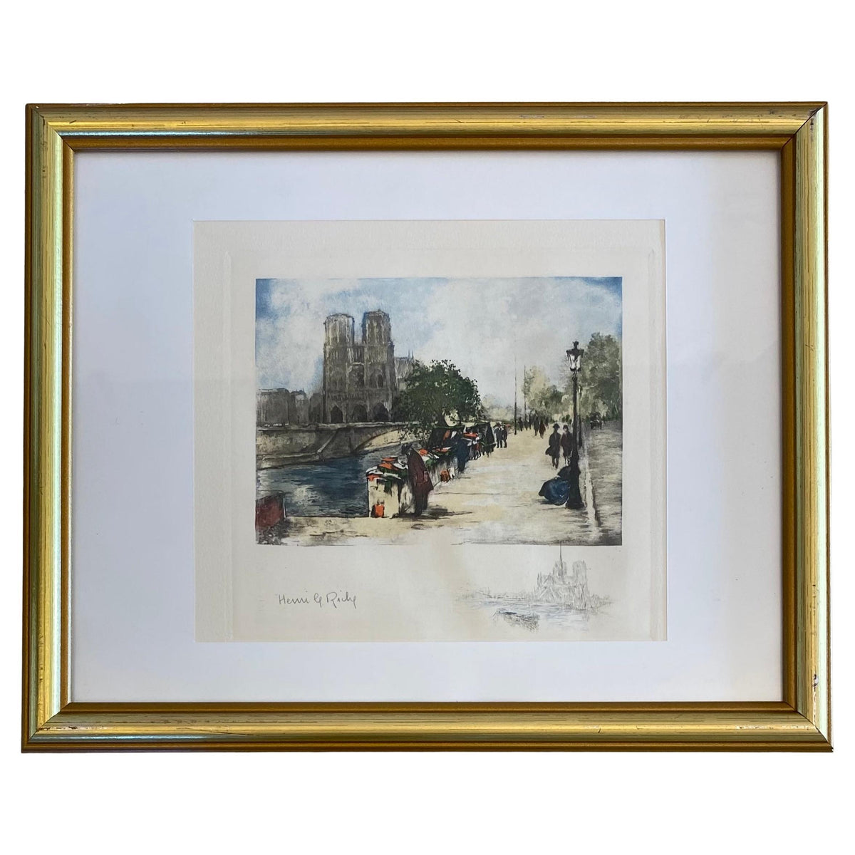Painting of Notre Dame Cathedral by Henri le Riche