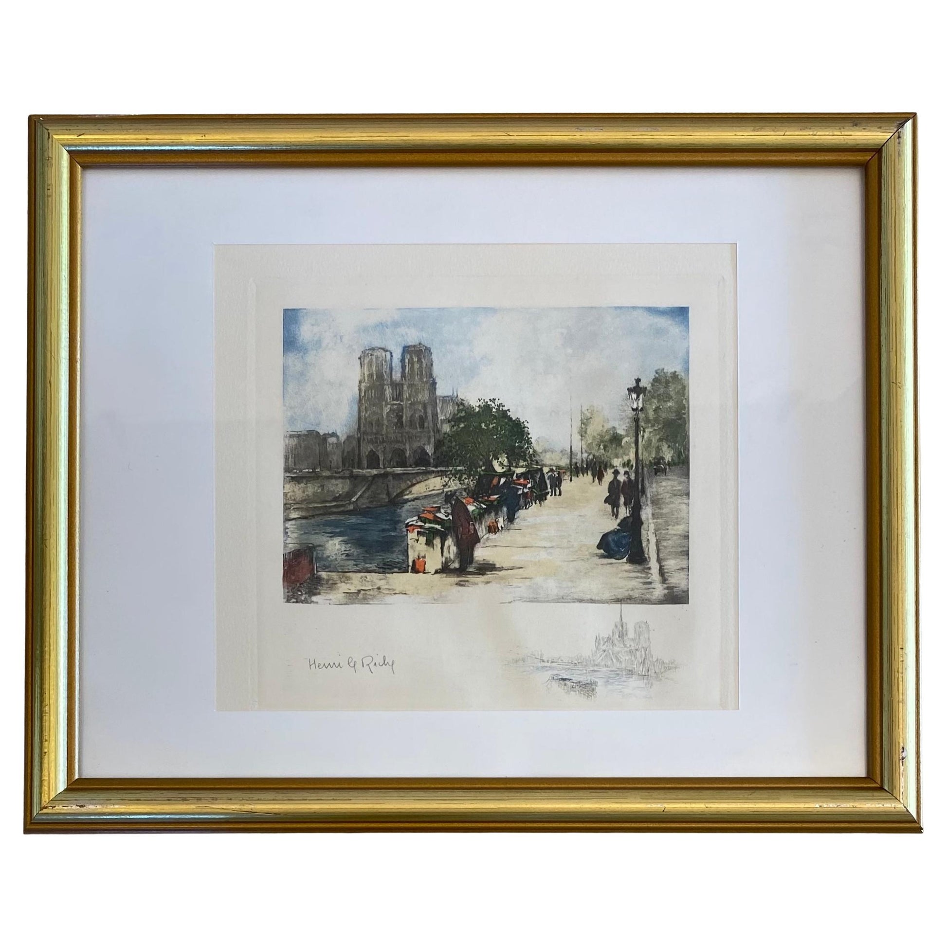 Painting of Notre Dame Cathedral by Henri le Riche