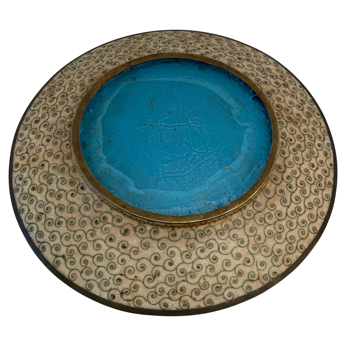 Japanese Meiji Cloisonné Charger, Hand-Painted Porcelain Bowl, Japan — detail 2