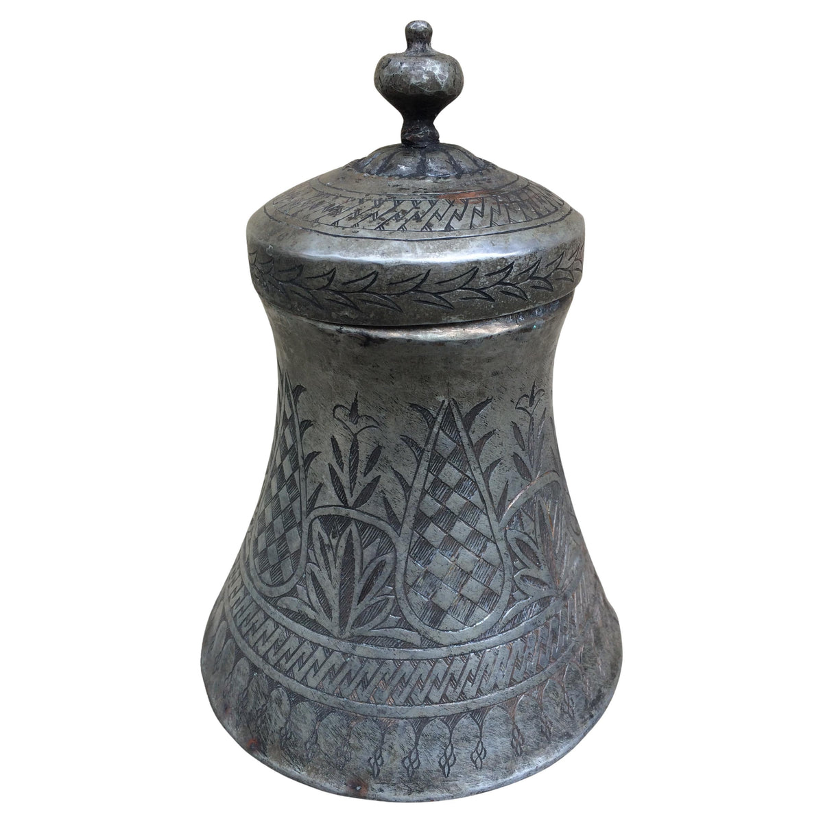 Antique Moorish Hand-Etched Wedding Vessel or Urn — detail 2