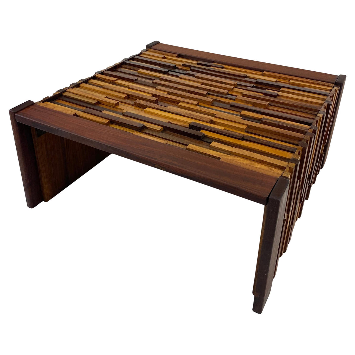Brazilian MCM Brutalist Folding Coffee Table by Percival Lafer, 1960s