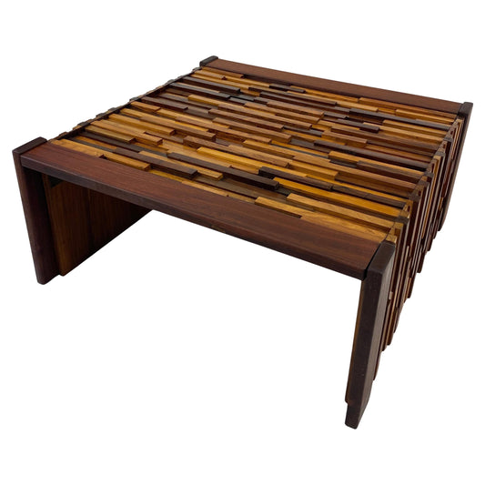 Brazilian MCM Brutalist Folding Coffee Table by Percival Lafer, 1960s
