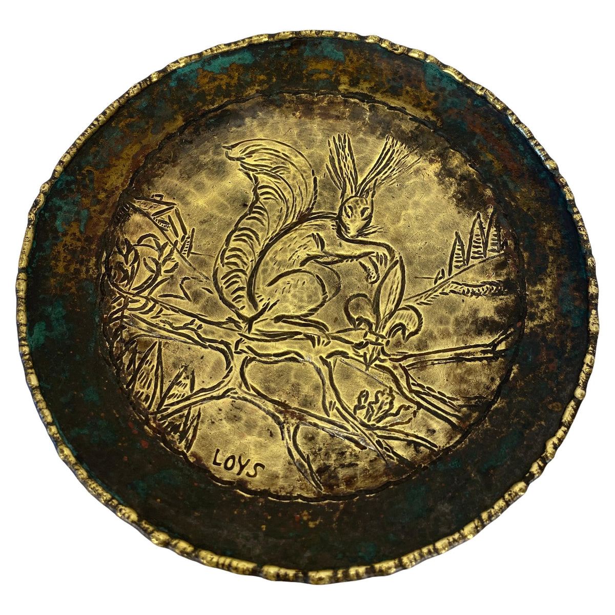 French Art Deco Bronze Catch All, Max Le Verrier Style Bronze Vide Poche Signed — detail 2