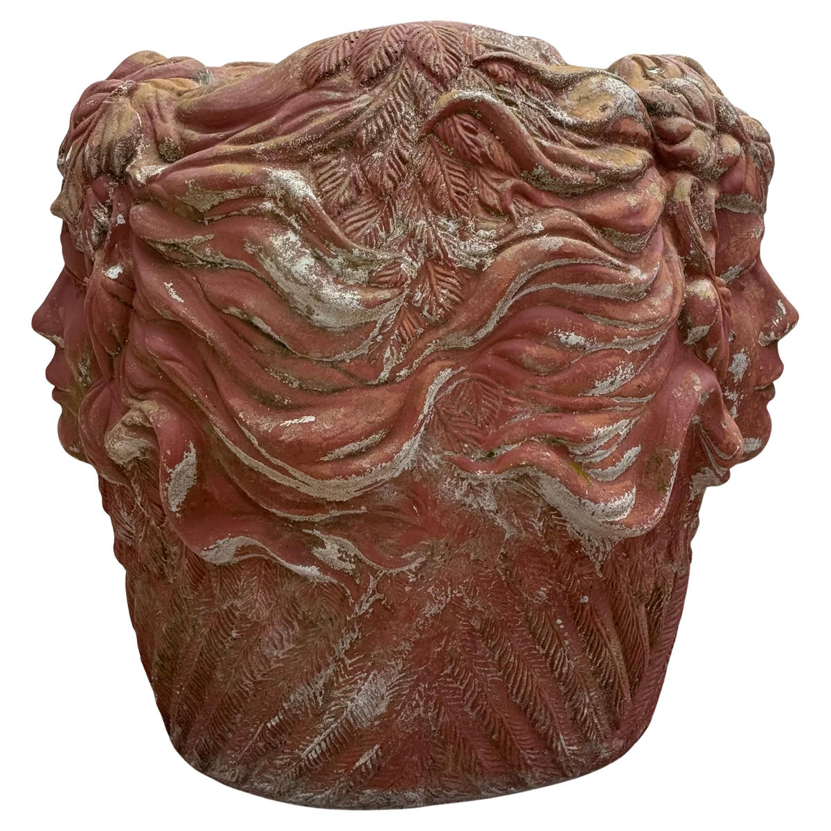 French Classical Revival Limestone Planter, Finely Carved Limestone Jardiniere — detail 2