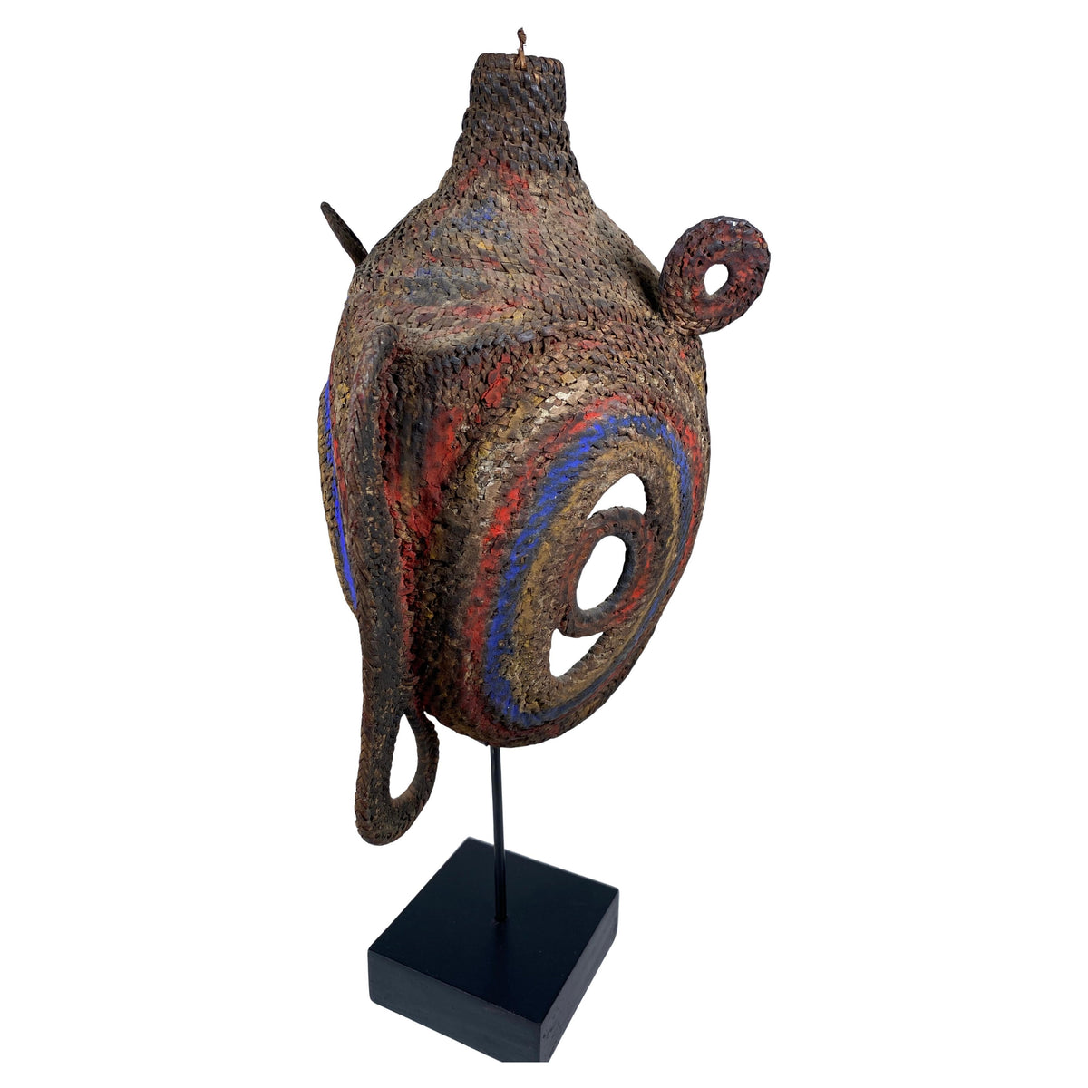 Antique Papua New Guinea Hand-Carved Tribal Mask, Sepik River Region, Early 20th Century