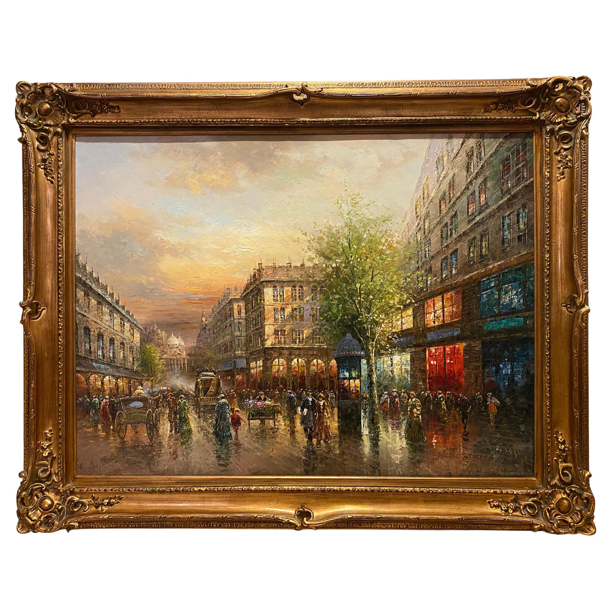 Large Oil Painting in the Manner of Édouard-Leon Cortes, Paris France