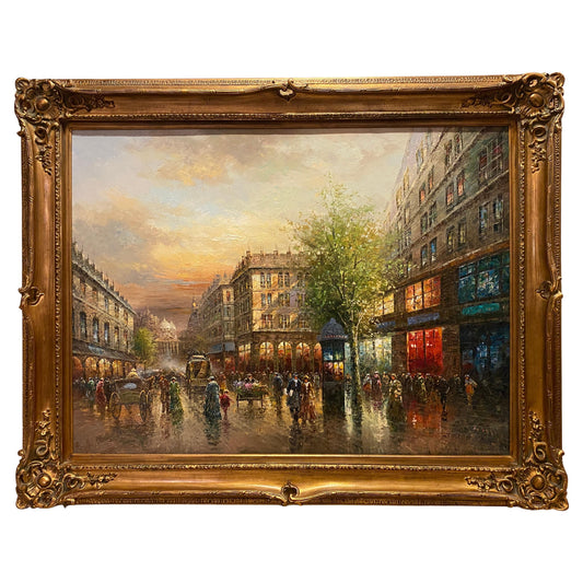 Large Oil Painting in the Manner of Édouard-Leon Cortes, Paris France