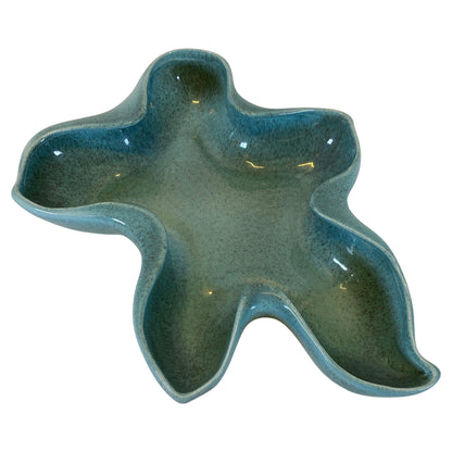 Mid-Century Modern Red Wing Pottery Ceramic Bowl, Turquoise Glaze