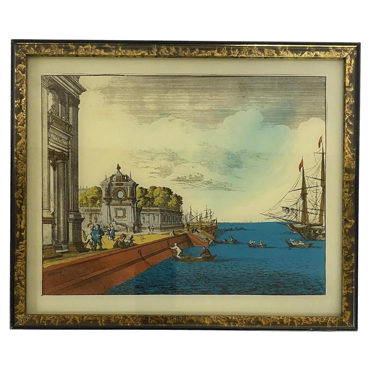 Le Grand Canal Venezia Limited Edition Color Engraving Print