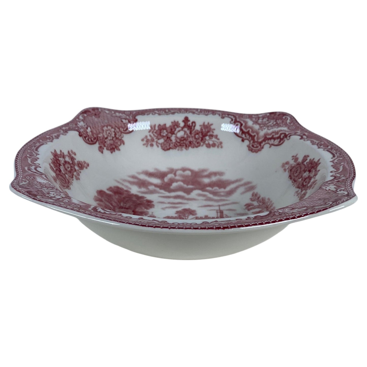 Johnson Bros. “Old Britain Castles” Red Transferware Serving Bowl, England