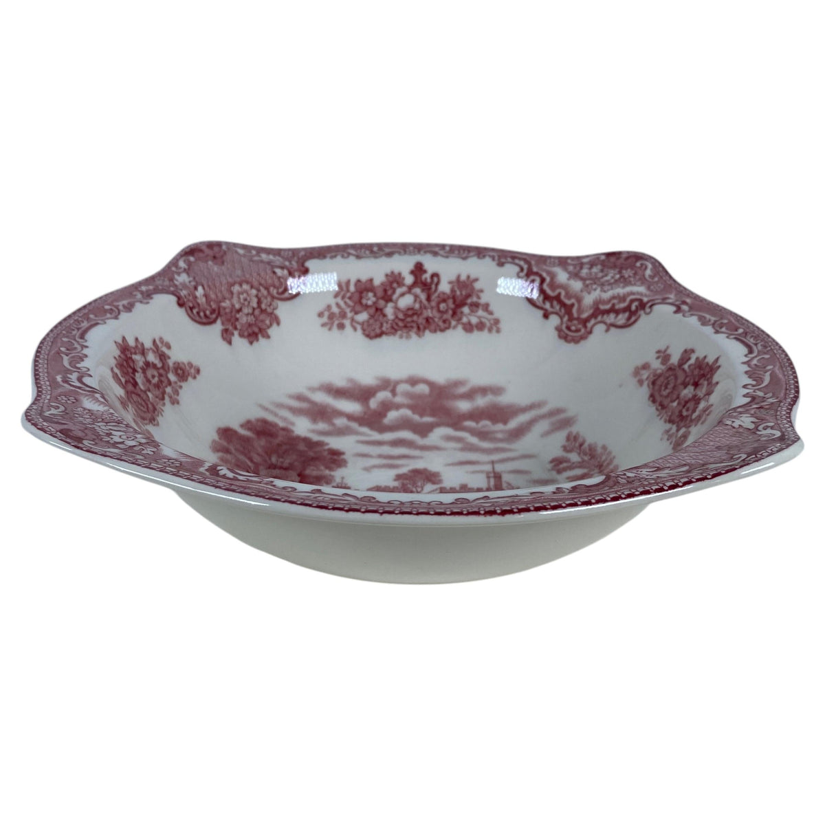 Johnson Bros. “Old Britain Castles” Red Transferware Serving Bowl, England