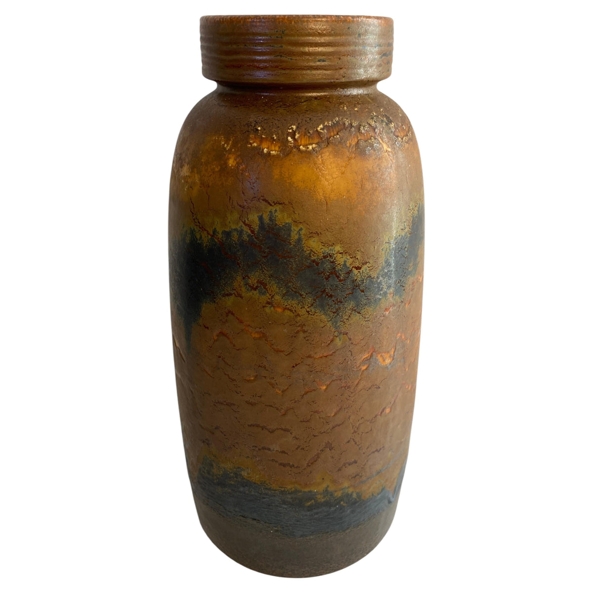 Mid-Century Modern West German Fat Lava Studio Pottery Vase, No. 553-38, Brown
