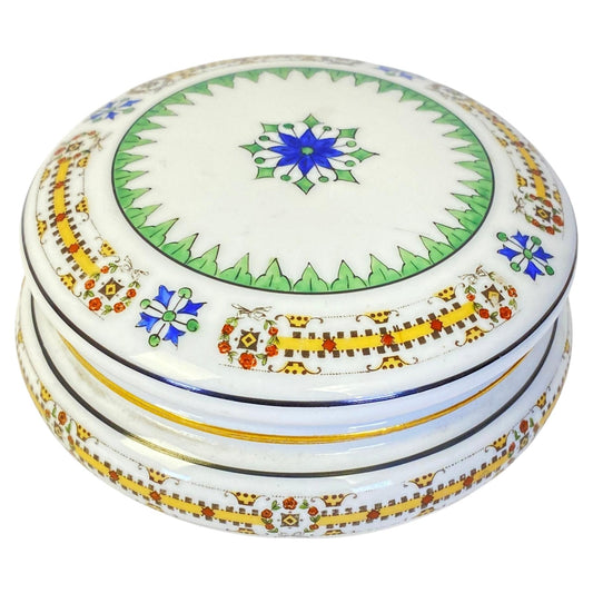Limoges Footed Gold Trim Trinket or Jewelry Box