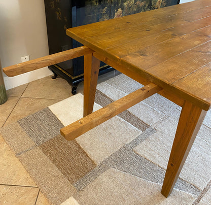 Extendable French Provincial Style Dining Table with Center Drawer — detail 4