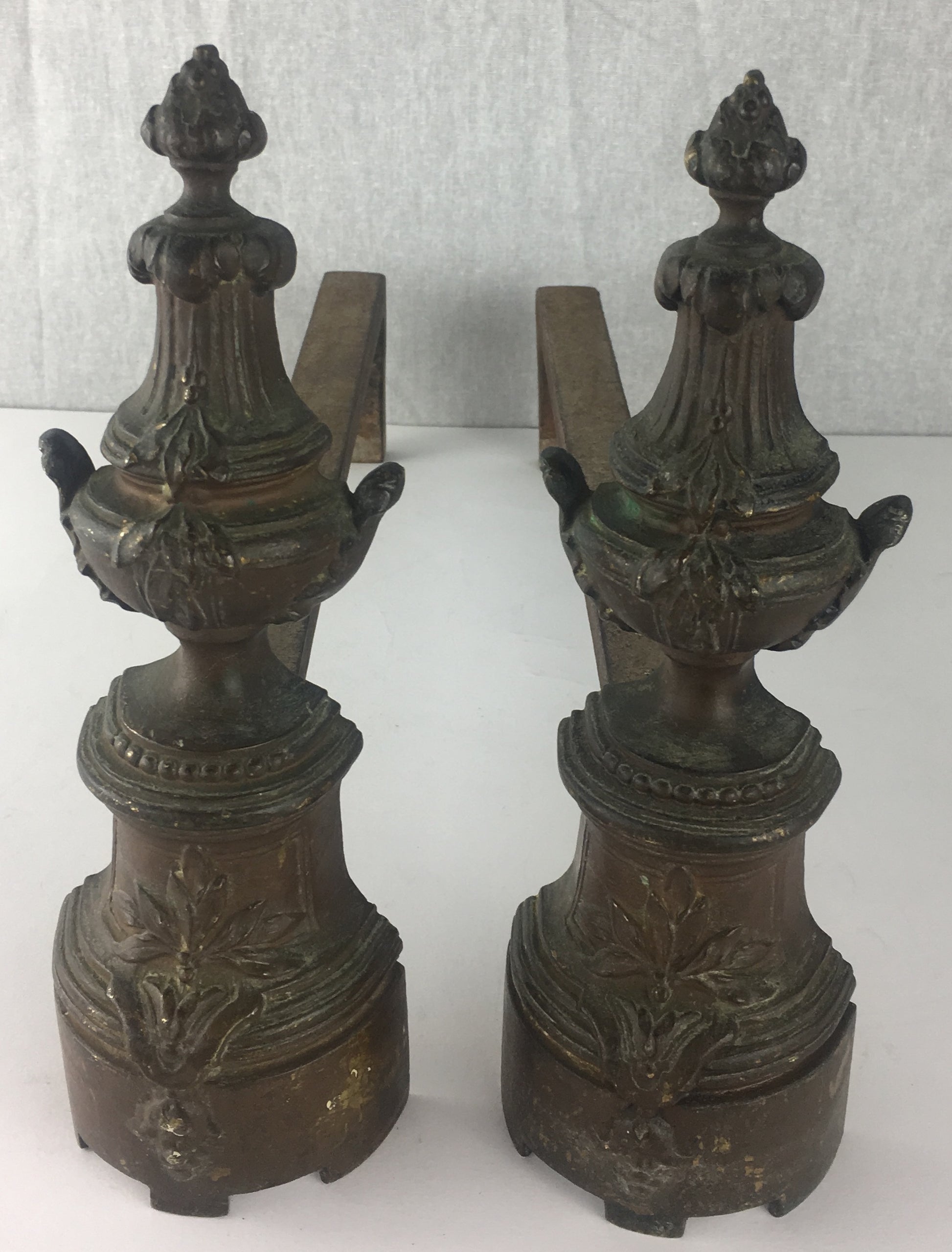 Pair of 19th Century French Louis XVI Style Chenets or Andirons