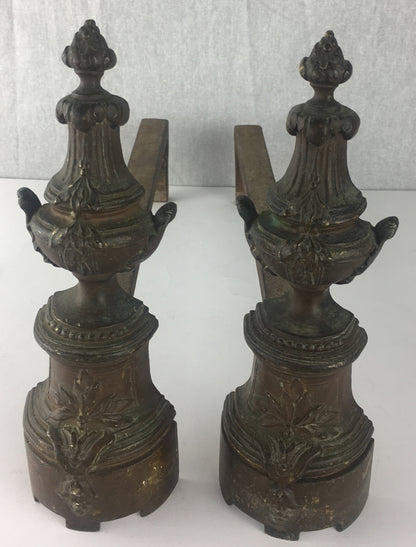 Pair of 19th Century French Louis XVI Style Chenets or Andirons