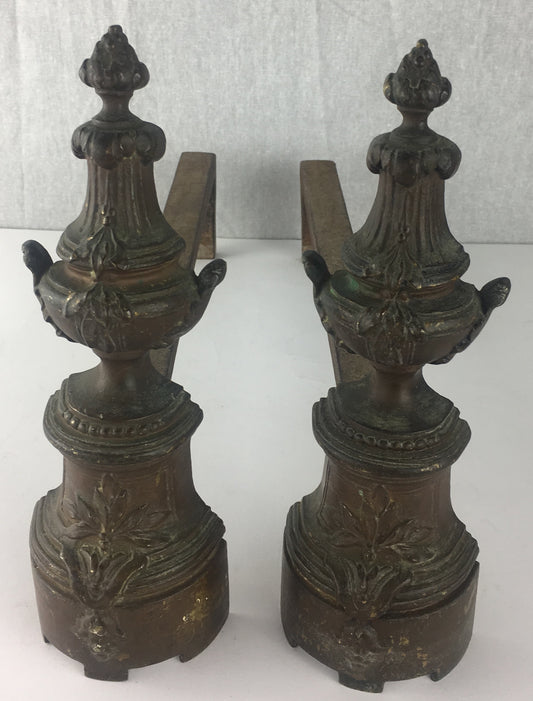 Pair of 19th Century French Louis XVI Style Chenets or Andirons