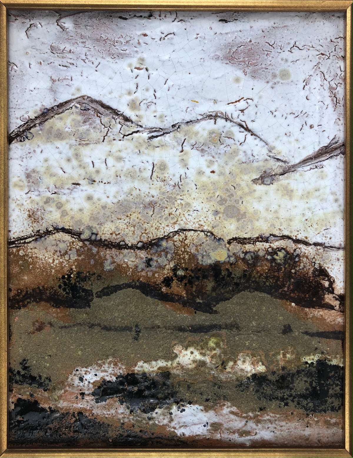 Framed Ceramic Tile Scenic Landscape Art — detail 2