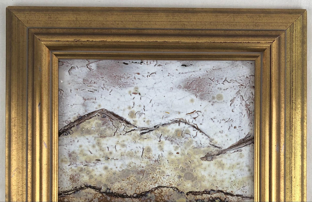 Framed Ceramic Tile Scenic Landscape Art — detail 3