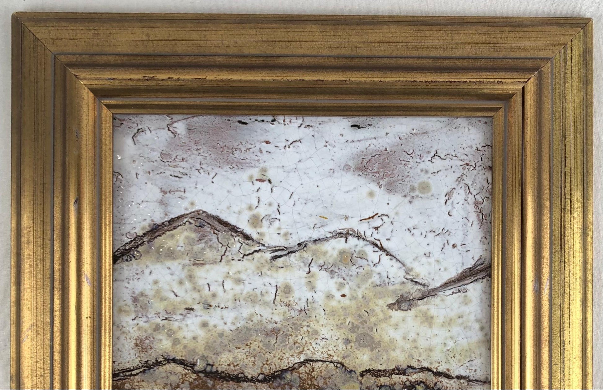 Framed Ceramic Tile Scenic Landscape Art — detail 3
