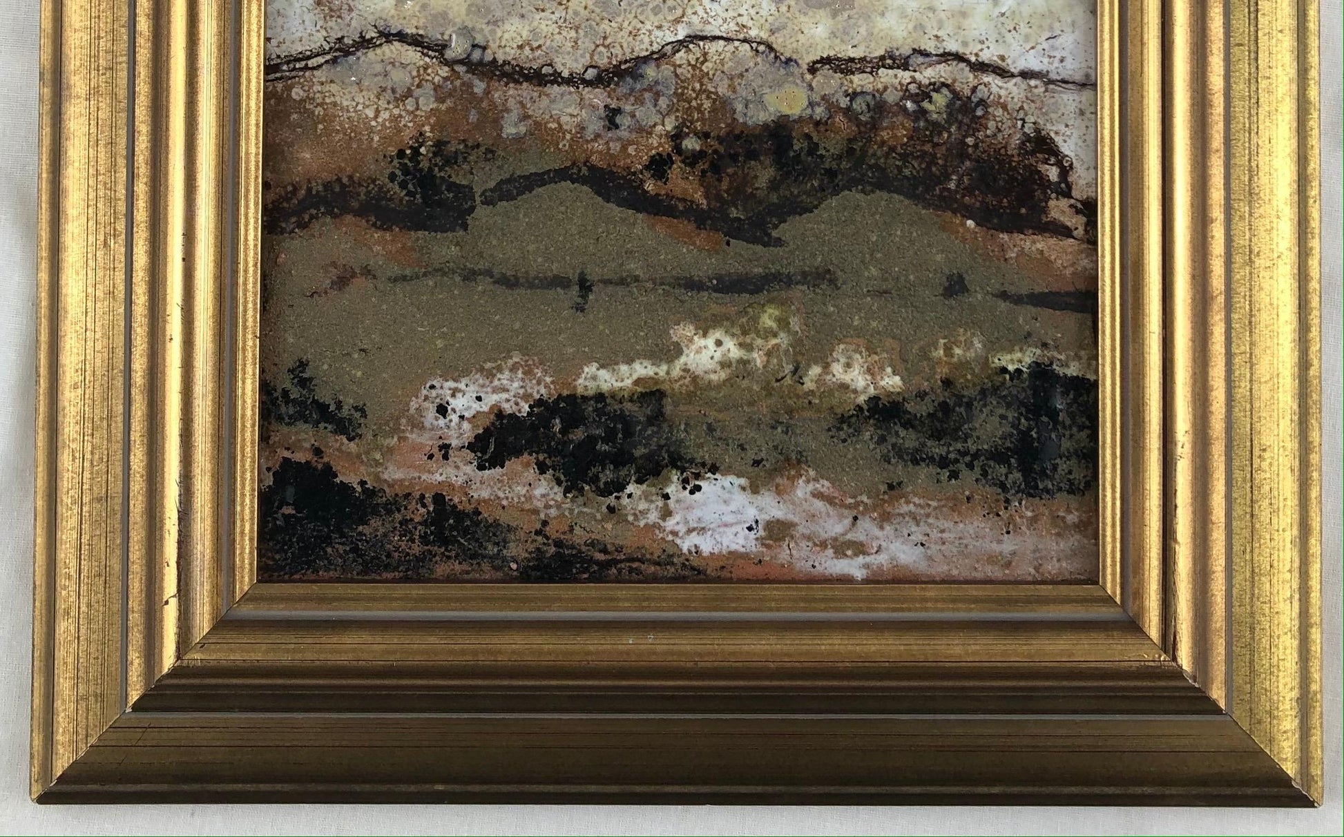Framed Ceramic Tile Scenic Landscape Art — detail 4