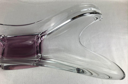 French Clear Crystal Sculptural Art Glass Centerpiece Attributed to Schneider — detail 13