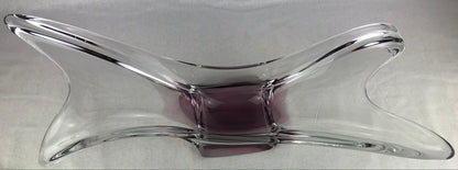 French Clear Crystal Sculptural Art Glass Centerpiece Attributed to Schneider — detail 5