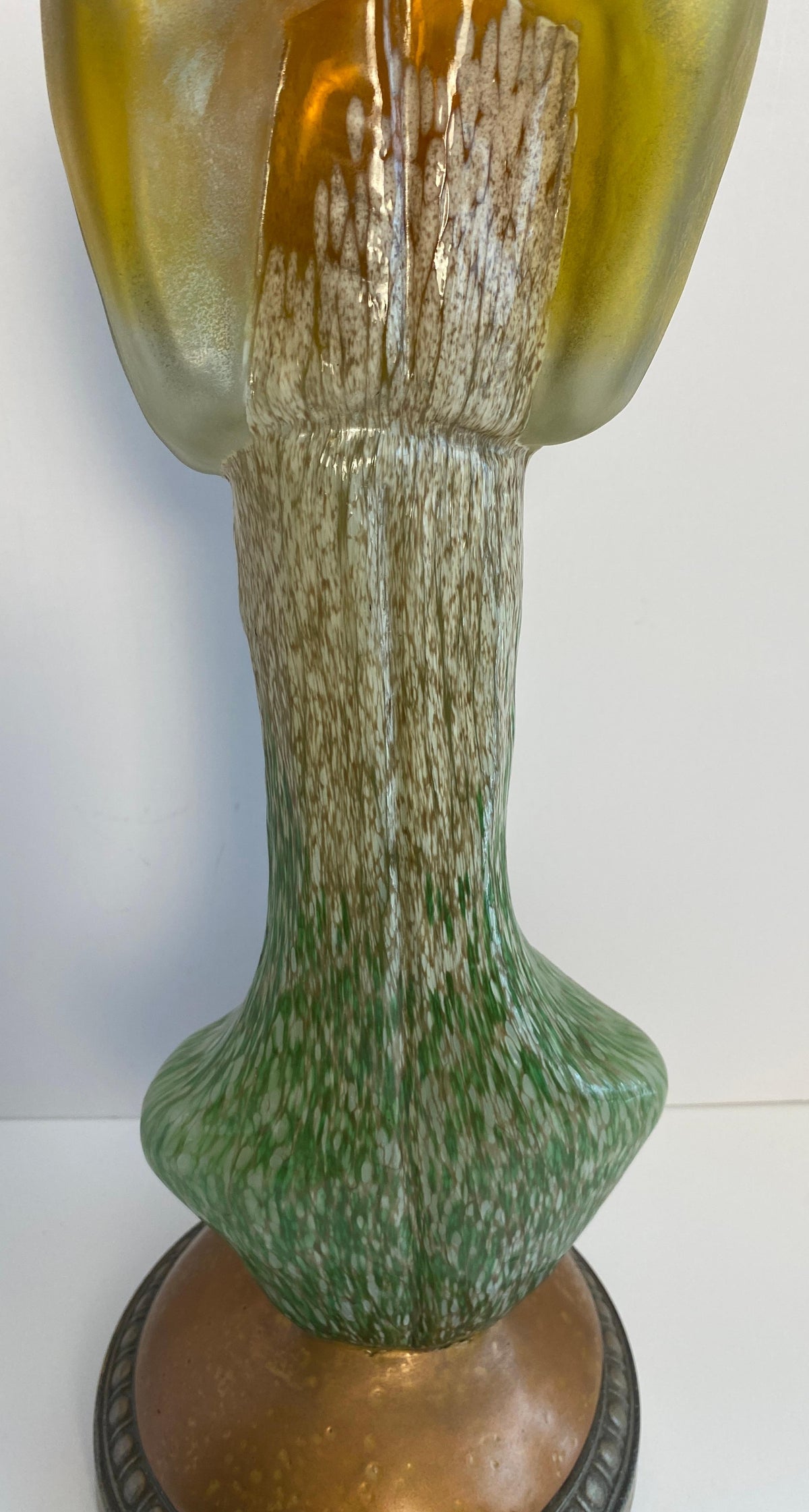 Modern Art Glass Sculpture of a Woman, Art Deco Style Glass Figurative Statue — detail 4