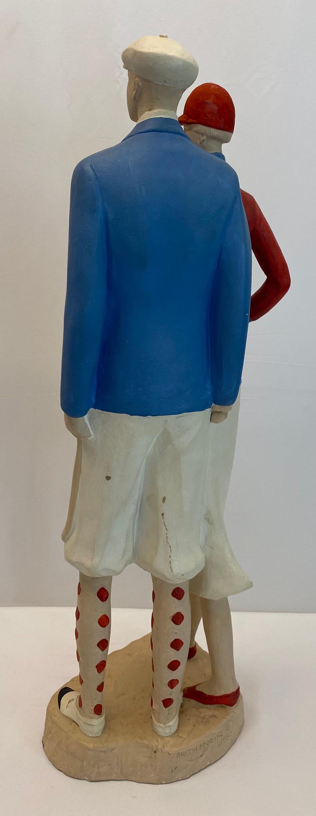 Contemporary Modern Golfing Couple Sculpture by Austin Productions Dated 1987 — detail 5
