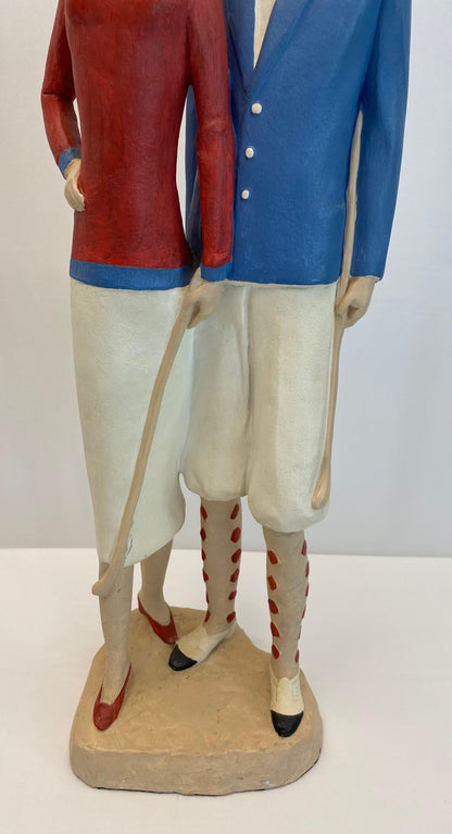 Contemporary Modern Golfing Couple Sculpture by Austin Productions Dated 1987 — detail 6