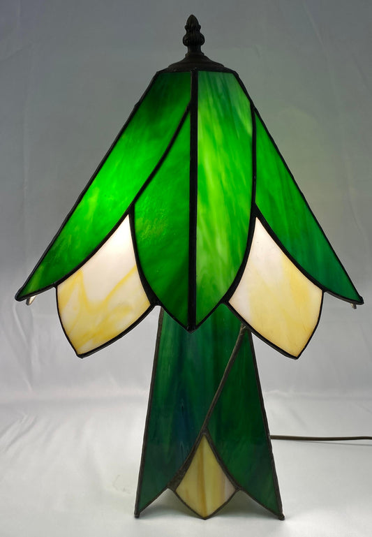 Art Deco Style Stained Glass Table Lamp — detail 2