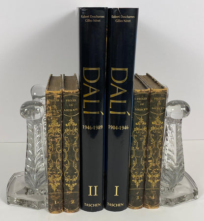 Pair of Crystal Bookends, Harp Shaped — detail 3
