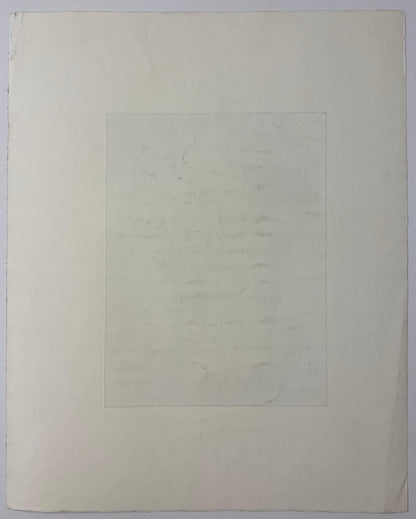 Original French Surrealist Engraving Print titled "l'espace d'un pitre #1/50 — detail 3