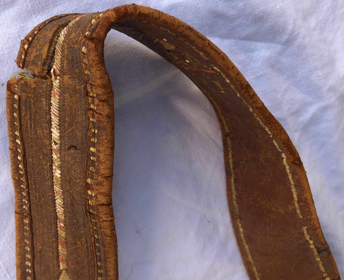 Large Hand-Crafted Leather Tribal Tuareg Berber Sahara Bag — detail 5