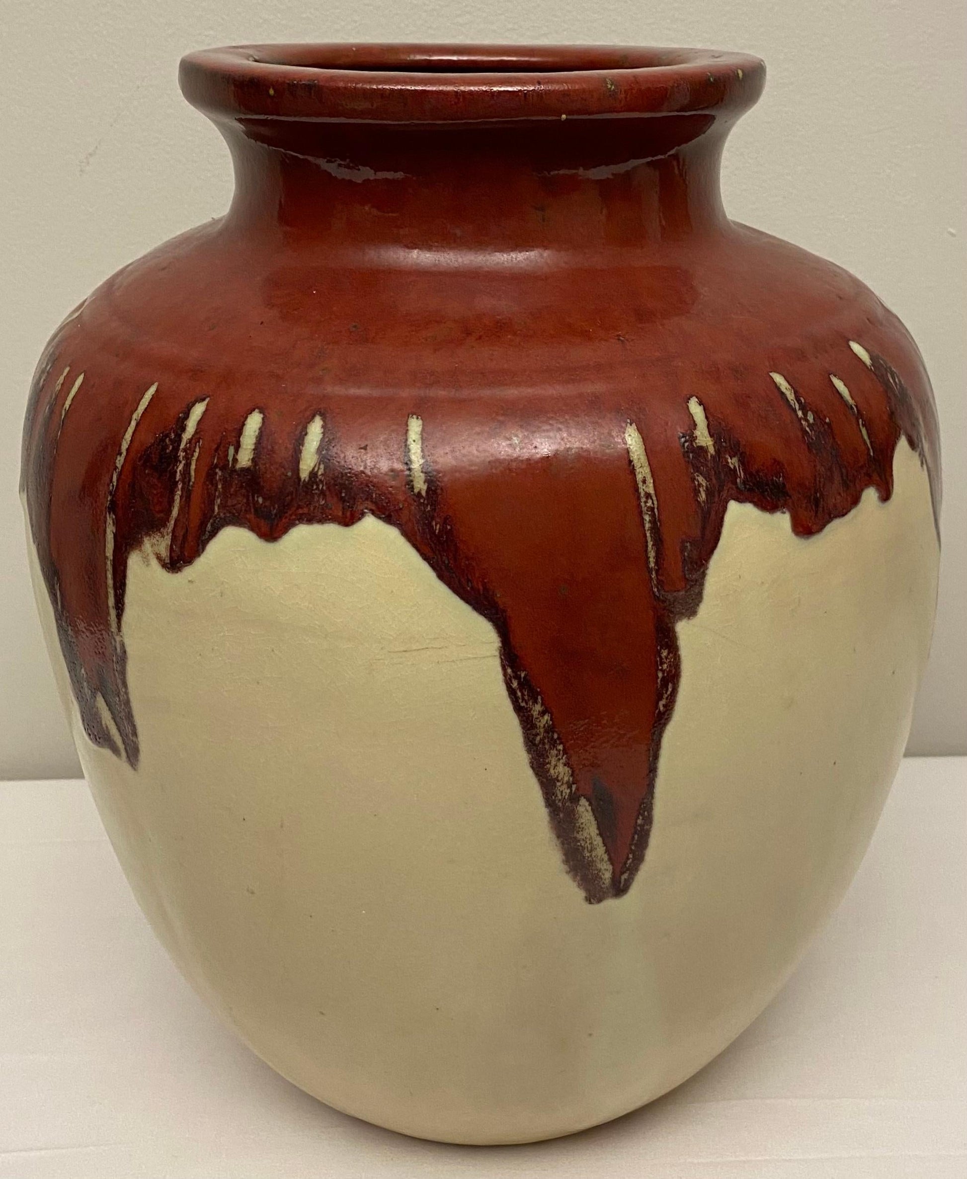 Large Southwest Style Ceramic Pottery Floor Vase or Centerpiece — detail 3