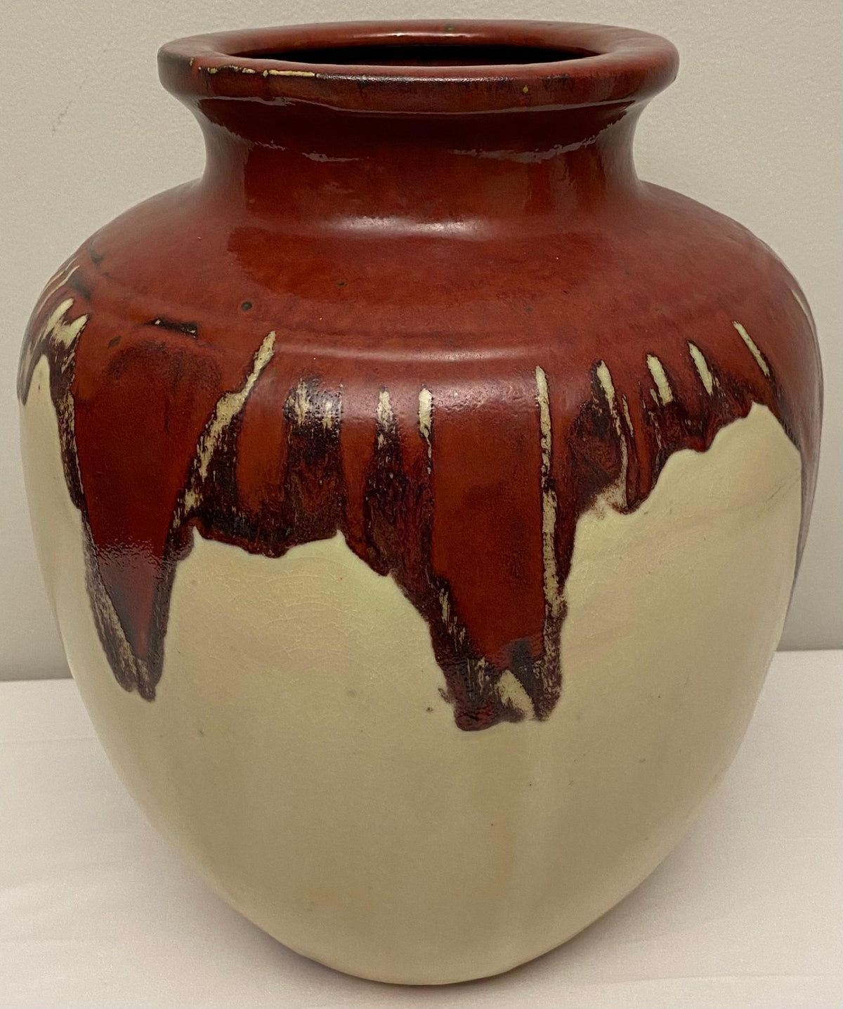 Large Southwest Style Ceramic Pottery Floor Vase or Centerpiece — detail 4