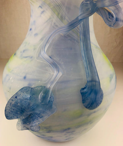 Large Midcentury French Pâte de Verre or Molten Art Glass Vase — detail 6