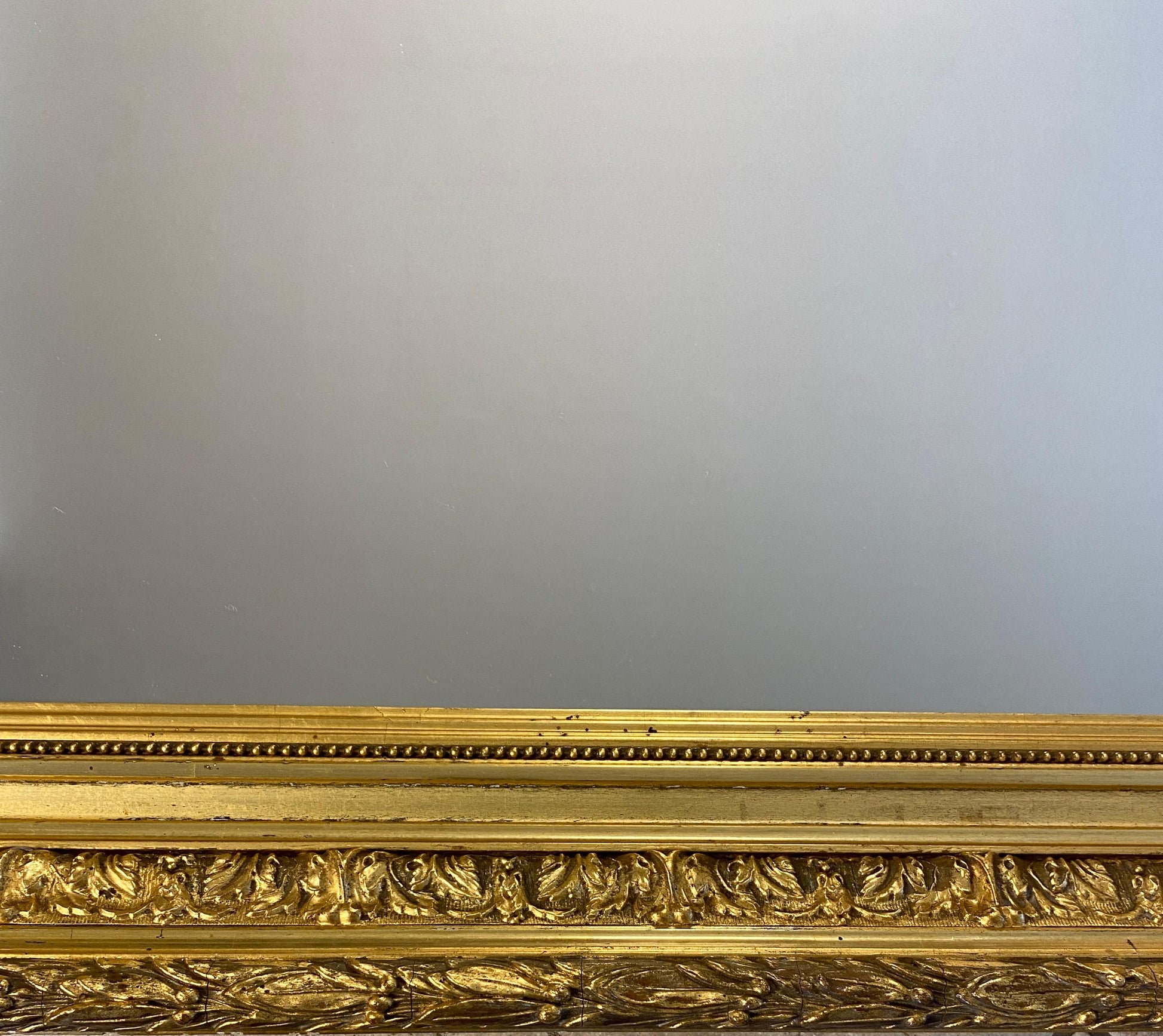 Large Louis XVI Style Giltwood Mirror — detail 4